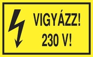 Vigyázz! 230 V!