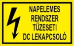 Napelemes rendszer tűzeseti DC lekapcsoló