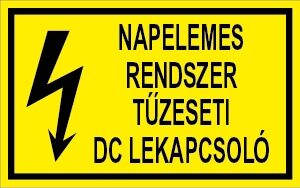 Napelemes rendszer tűzeseti DC lekapcsoló