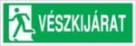 Vészkijárat (felirat + piktogram