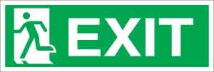 Exit (felirat + piktogram