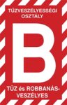 B tűzveszélyességi osztályba sorolt helyiség
