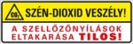 Szén-dioxid-veszély! A szellőzőnyílások eltakarása tilos!