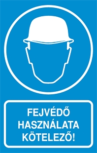 Fejvédő használata kötelező!