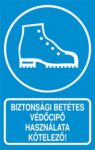 Biztonsági betétes védőcipő használata kötelező!
