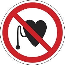 Szívritmusszabályzóval belépni tilos!