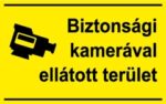 Biztonsági kamerával ellátott terület! (piktogramos